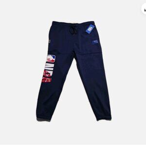 NBA Jogger Mens Size 2X Comfort Fit Jogger Blue Navy Drawstring Elastic waist
